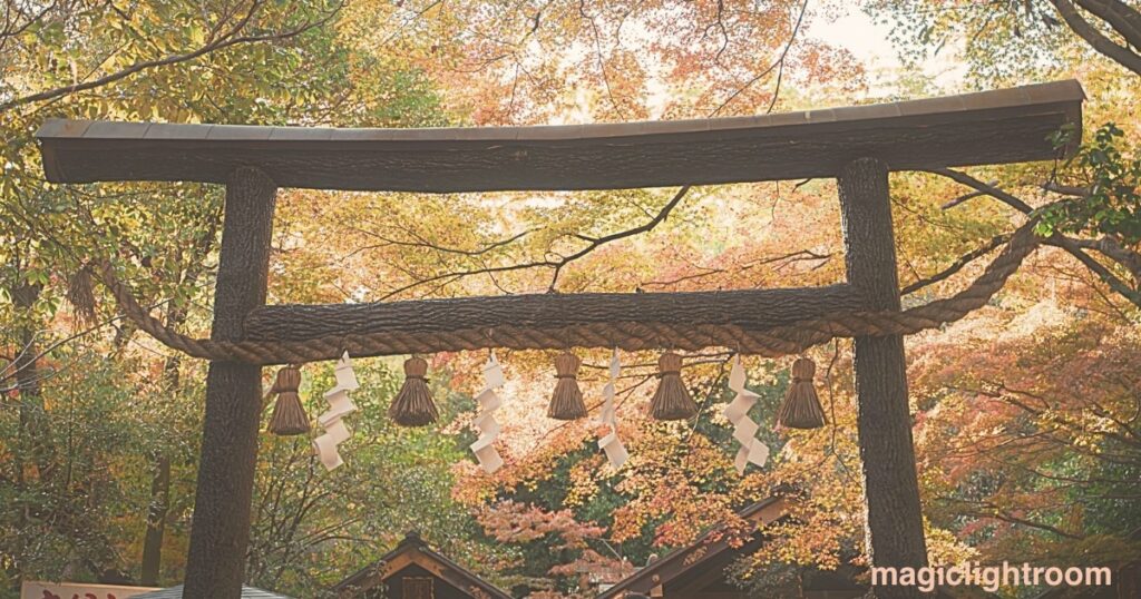 紅葉と鳥居